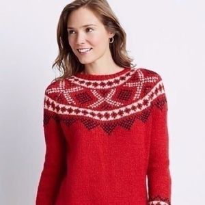 J. Jill Fair Isle Icelandic Wool Blend Sweater